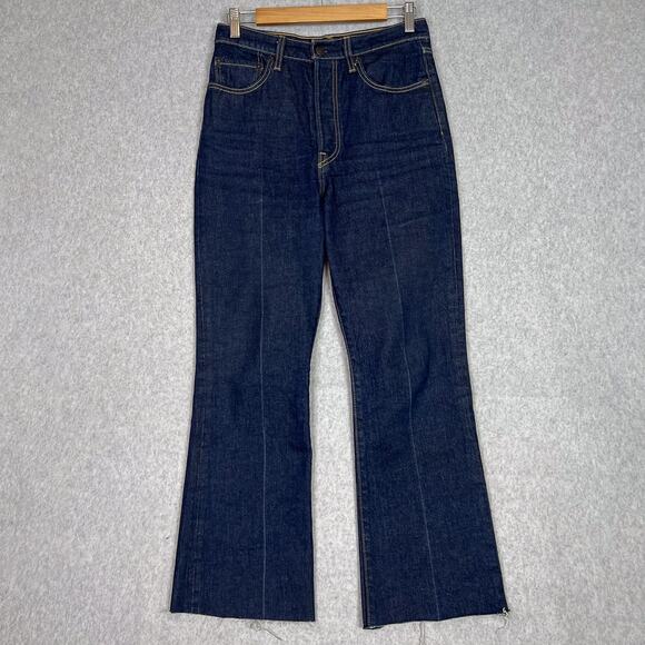 Levi's Premium 28 Dark Wash Ribcage Boot High Waisted Jean 28x27.5 Button Fly - Picture 1 of 9